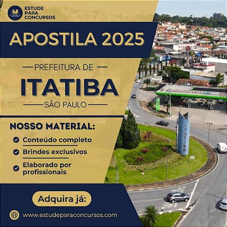 Apostila PREFEITURA DE ITATIBA SP 2025 PEB II Artes