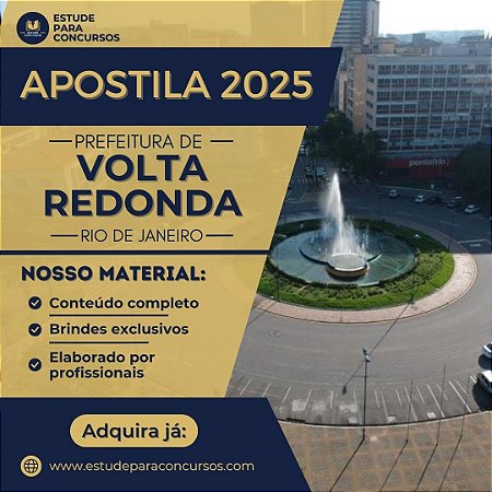 Apostila PREFEITURA DE VOLTA REDONDA RJ 2025 Nutricionista