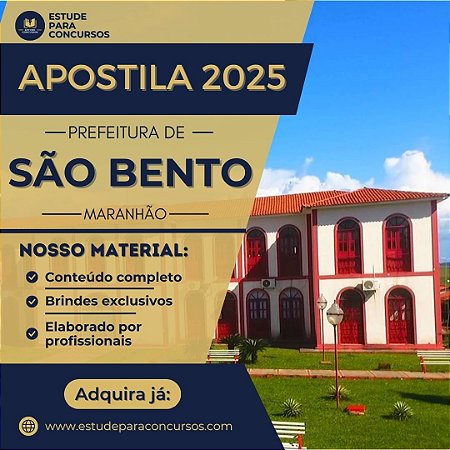 Apostila PREFEITURA DE SÃO BENTO MA 2025 Técnico Agrícola