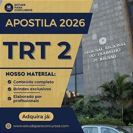 Apostila TRT 2 2025 Técnico Judiciário Agente da Polícia Judicial