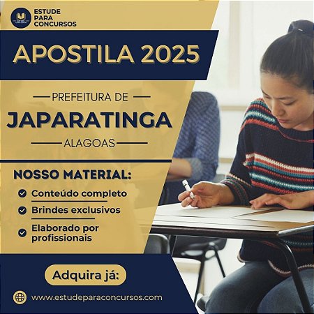 Apostila PREFEITURA DE JAPARATINGA AL 2025 Agente Administrativo