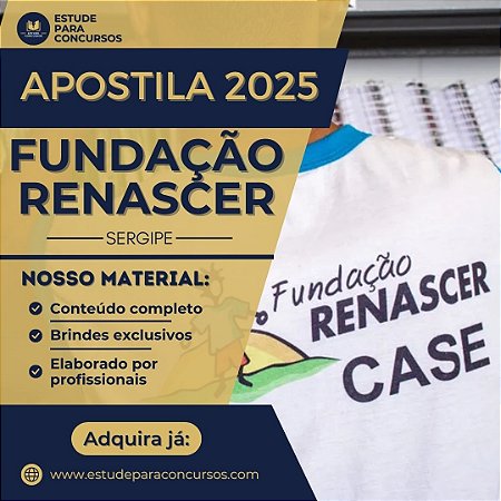 Apostila FUNDAÇÃO RENASCER SE 2025 Agente Socioeducativo