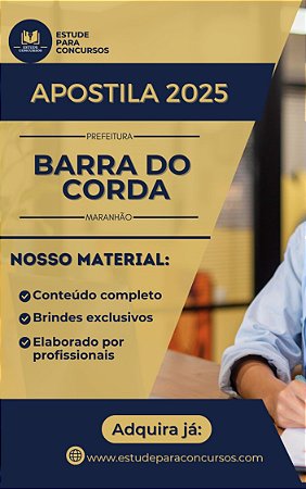 Apostila PREFEITURA DE BARRA DO CORDA MA 2025 Nutricionista