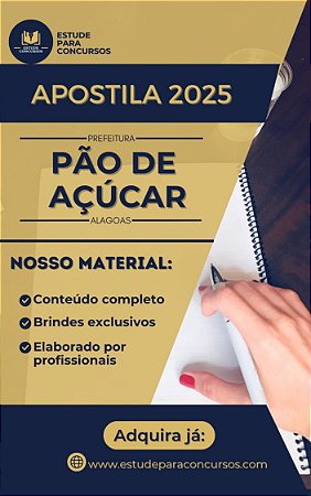 Apostila PREFEITURA DE PÃO DE AÇÚCAR AL 2025 Fiscal de Tributos
