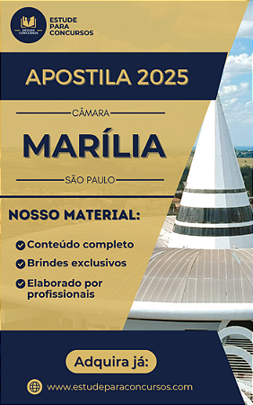 Apostila CÂMARA DE MARÍLIA SP 2025 Operador de Áudio e Vídeo
