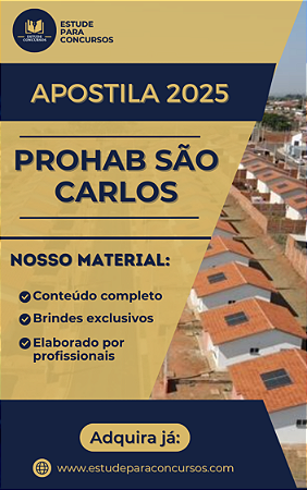 Apostila PROHAB SÃO CARLOS 2025 Fiscal de Obras e Posturas