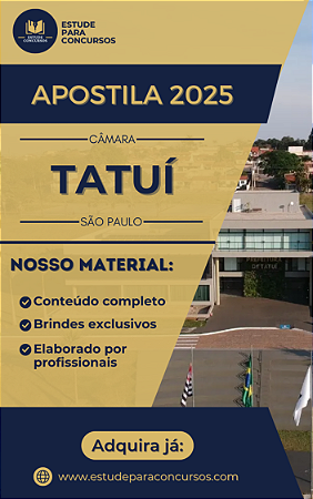 Apostila CÂMARA DE TATUÍ SP 2025 Motorista