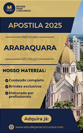 Apostila PREFEITURA DE ARARAQUARA SP 2025 Fiscal do Procon