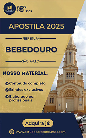 Apostila PREFEITURA DE BEBEDOURO SP 2025 Professor de Educação Infantil II