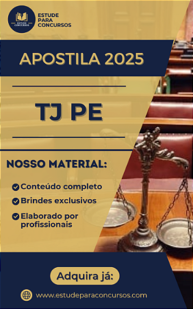 Apostila TJ PE 2025 Analista Judiciário Analista de Sistemas