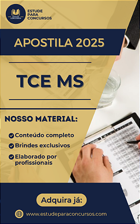 Apostila TCE MS 2025 Auditor de Controle Externo Engenharia Civil