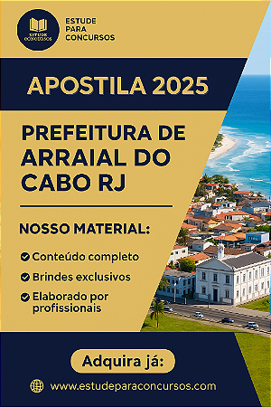 Apostila PREFEITURA DE ARRARIAL DO CABO RJ 2025 Pedagogo