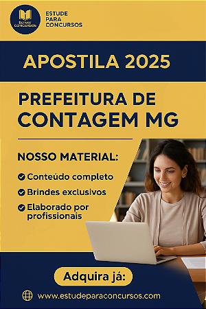 Apostila PREFEITURA DE CONTAGEM MG 2025 Analista de Sistemas