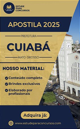Apostila PREFEITURA DE CUIABÁ MT 2025 Psicólogo