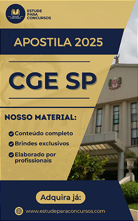 Apostila CGE SP 2025 Auditor Estadual Contabilidade Pública e Finanças