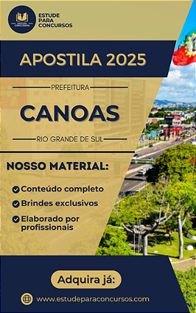 Apostila PREFEITURA DE CANOAS RS 2025 PEB II Língua Portuguesa
