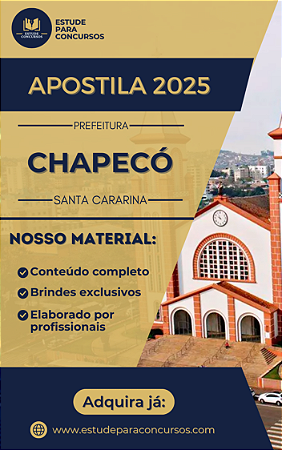 Apostila PREFEITURA DE CHAPECÓ SC 2025 Professor de História