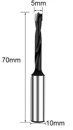 Broca (não passante) tipo HW ø 5 mm x 70mm x 10mm