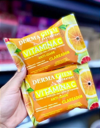 Dermachem Lenço Demaquilante Vitamina C Anti-idade
