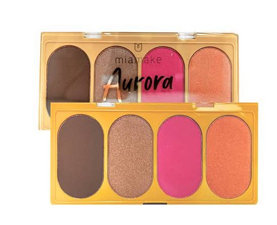 PALETA DE CONTORNO,BRONZER,BLUSH E ILUMINADOR (TON  CLARO ) - MIAMAKE