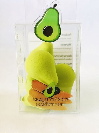 KIT COM 5 MINI ESPONJAS FRUTINHAS ABACATE