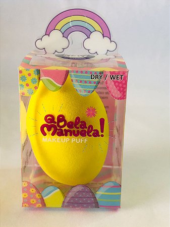 ESPONJA CHANFRADA DE MAQUIAGEM EC-04 AMARELINHO