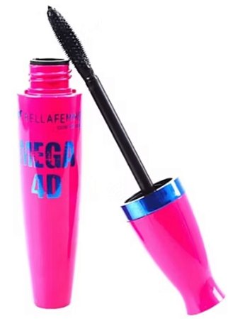 MASCARA PARA CILIOS MEGA 4D RÍMEL Bella Femme  cílios mais curvados e volumosos
