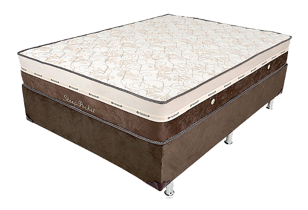 (A) CONJUNTO BOX (BASE + COLCHÃO) MOLAS ENSACADAS INDIVIDUAIS  CASAL 1,38 X 1,88