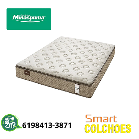 COLHÃO QUEEN SIZE (1,58 X 1,98) MOLAS ENSACADAS INDIVIDUAIS NATURAT MINASPUMA SELADO
