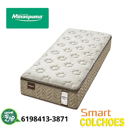 COLHÃO SOLTIERO (0,88 X 1,88) MOLAS ENSACADAS INDIVIDUAIS NATURAT MINASPUMA SELADO