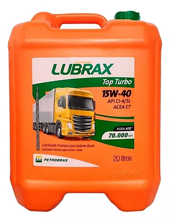 oleo lubrax top turbo 15w40 p 70 mil km balde 20 lts