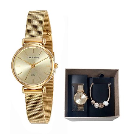 Relógio Feminino Mondaine 32363LPMKDE1 Kit Berloqueira