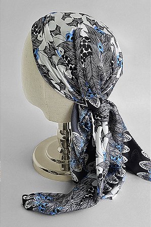 Lenço Plumas | 90 x 90