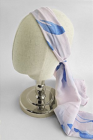 Lenço Pétala Azul | 140 x 30