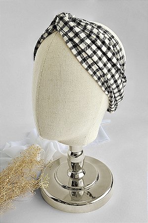 Faixa Turbante Preto e Branco