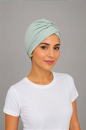 Turbante Glad Verde Água Acetinado