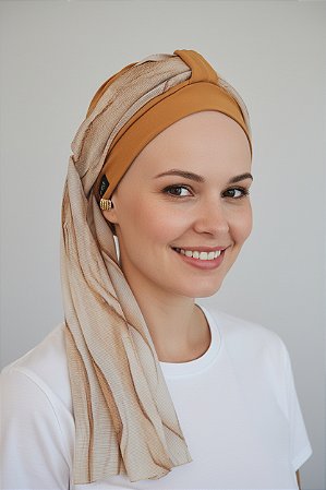 Turbante Aatma Damasco UV 50+ com Lenço Dunas