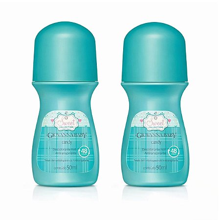 Kit Giovanna Baby: 2 Desodorante Roll-on Candy