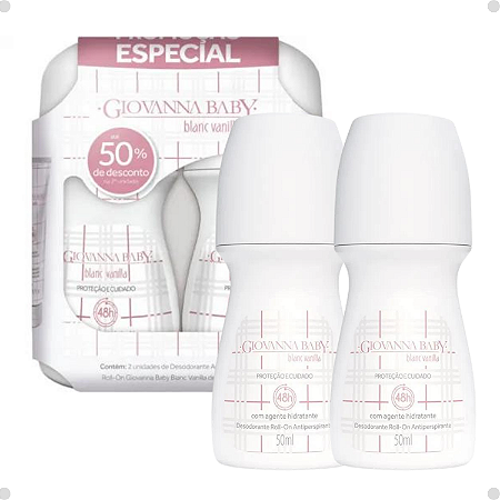 Kit Giovanna Baby: 2 Desodorante Roll-on Blanc Vanilla