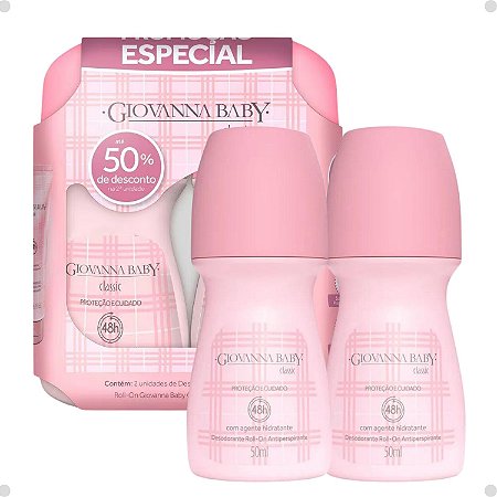 Kit Giovanna Baby: 2 Desodorante Roll-on Classic