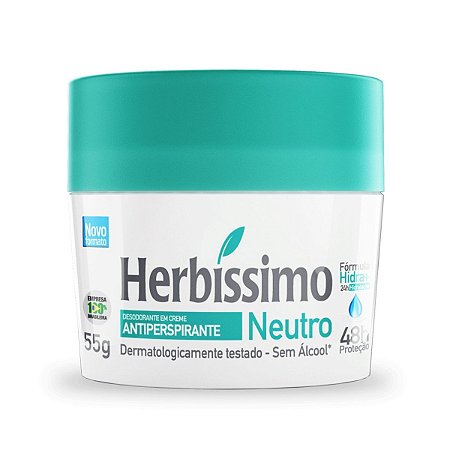 Desodorante Creme Herbissimo Neutro Antitranspirante 55g