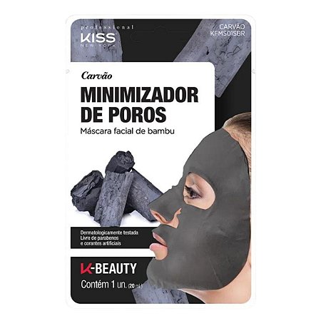 Máscara Facial de Bambu Kiss New York Carvão Minimizador de Poros 20ml