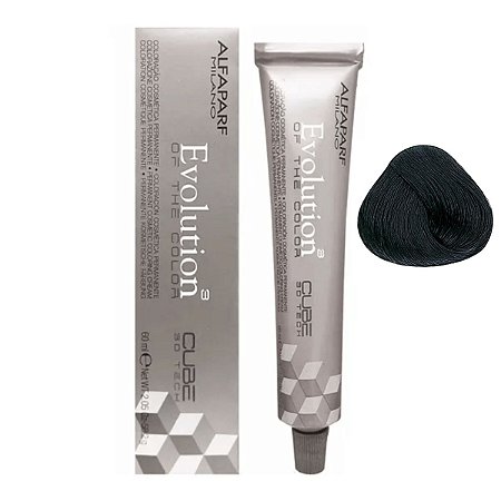 Coloração Creme Alfaparf Evolution 1 Preto 60ml
