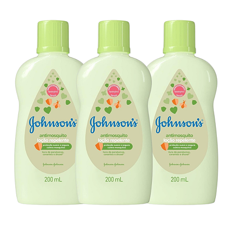 Kit Loção Repelente Johnsons Antimosquito 200ml Com 3