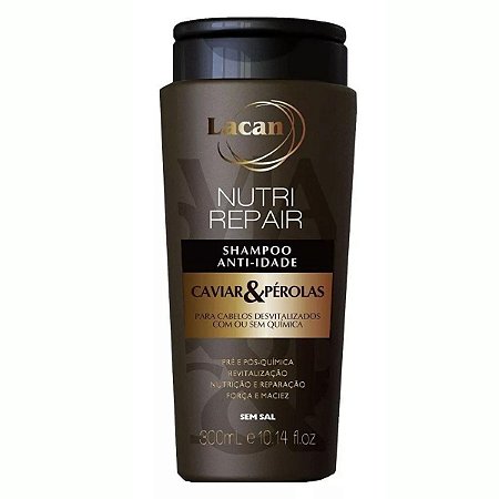 Shampoo Anti-idade Lacan Nutri Repair Caviar & Pérolas 300ml
