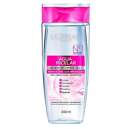 Água Micelar Loreal Solução de Limpeza 5 em 1 200ml