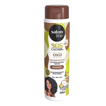 Shampoo Salon Line Sos Cachos Óleo de Coco Hidratação Absoluta 300ml