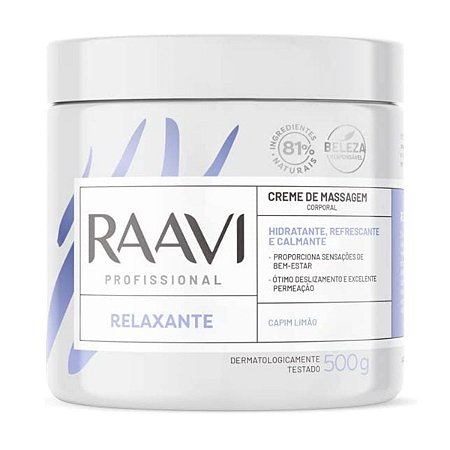 Creme de Massagem Raavi Relaxante Corporal 500g