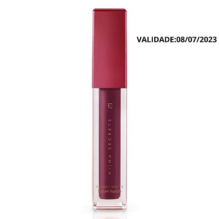 Eudora Batom Líquido Skinny Matte Niina Secrets Vinho Jasmin 4ml Val:08/07/2023