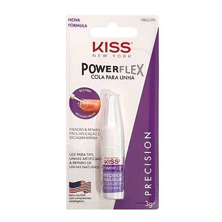 Cola Para Unha Kiss New York Precision Power Flex 3g